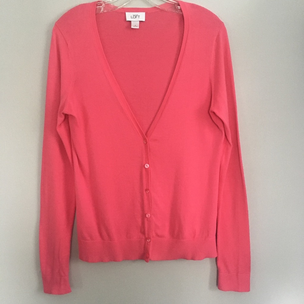 Ann Taylor Loft Pink Cardigan